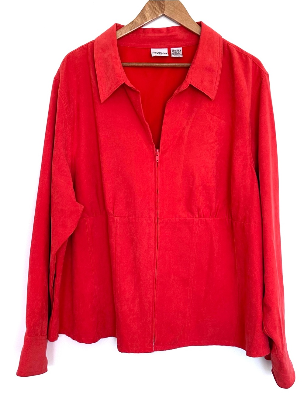Carolina Colours Plus Jacket Women’s Size 26W/28W Zip Up Long Sleeve Collared